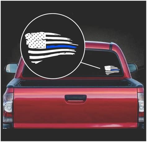 Blue Lives Matter Sticker – Weathered American Flag Decal | Custom Made ...