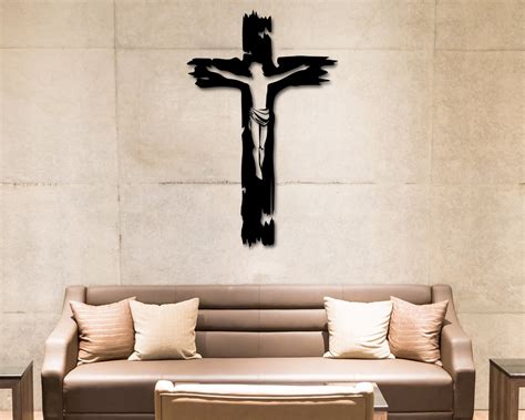 Jesus Metal Cross Wall Art, Religious Wall Decor, Cross Wall Decor ...