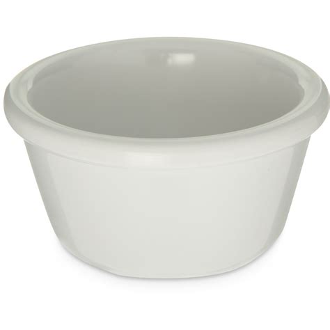 S28502 Melamine Smooth Ramekin 4 Oz White Carlisle FoodService