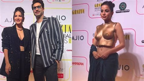 Ajio Presents Grazia Millennial Awards Sunny Leone Urfi Javed