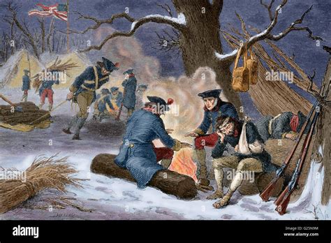 American Revolutionary War (1775-1783). Valley Forge. Pennsylvania ...