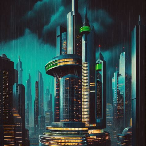 DALL E 3 Retrofuturism Cityscape Created In DALL E 3 See Flickr