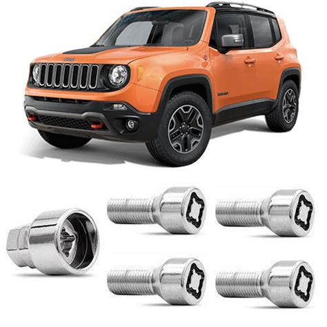 Jogo Parafuso Antifurto Roda Segredo Trava Jeep Renegade No Shoptime