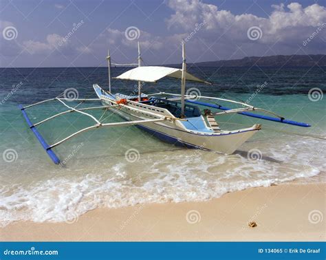 Philippine Fishing Boat Stock Image Image Of Coastline