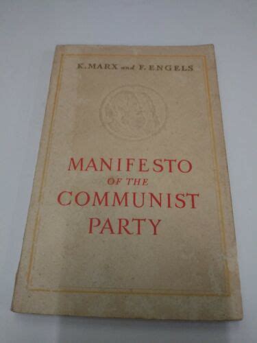 Vintage 1954 Booklet Manifesto Of The Communist Party Marx And Engels 4615070063