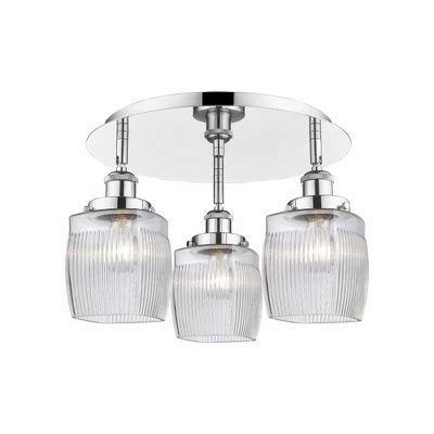 Innovations Lighting Colton 3 Light Flush Mount In Polished Chrome