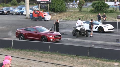 Ford Mustang Gt Drags Chevy Corvette Z Someone Falls Asleep And Gets