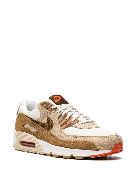 Nike Air Max Pale Ivory Snakeskin Swoosh Sneakers Neutrals