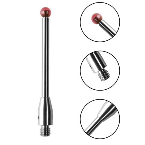 Cmm Touch Probe M3 Thread Probe Stylus 3mm Rub Y Ball Tips 30mm Long A