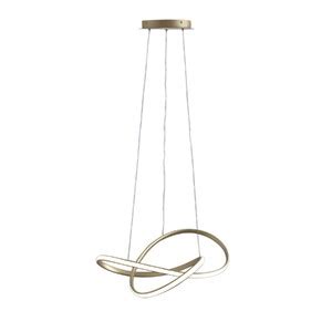 Pendente Espiral LED Metal e Plástico Dourado Cosmos 180 Gold Gmh