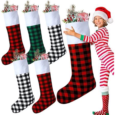 Amazon Shappy Pcs Inch Tall Giant Christmas Stockings Buffalo