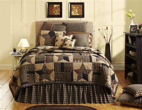 Vhc Brands Bingham Star King Quilt Wx L Country Patchwork Design