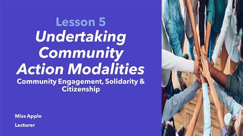 Community Engagement Solidarity And Citizenship MODULE 5 Undertaking