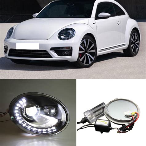 For 2011 2015 Volkswagen Beetle 2pcs Xenon Headlights Assembly LED DRL