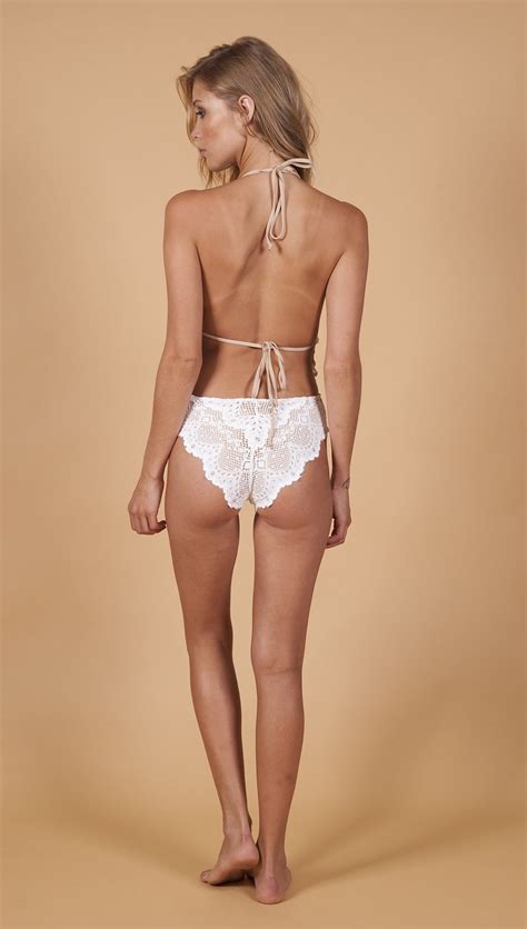 Nightcap Lima One Piece V Plunge Swim White Lace Open Back Shopaa