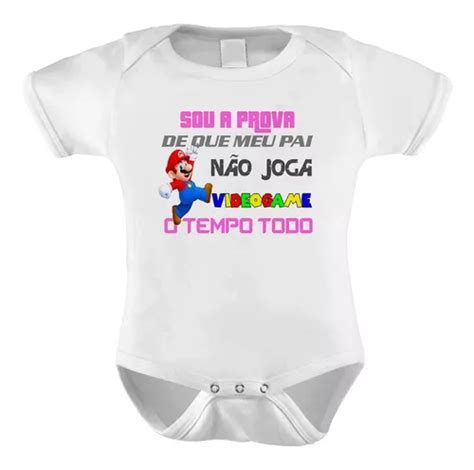 Body Infantil Sou Prova Papai Não Joga Video Game Tempo Todo