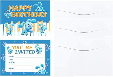 24pcs Blues pistas fiesta de cumpleaños invitaciones blues pistas