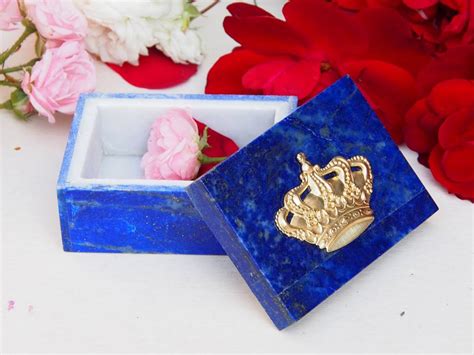 Extravagant Royal Blau Echt Lapis Lazuli B Chse Schmuck Dose Schatulle