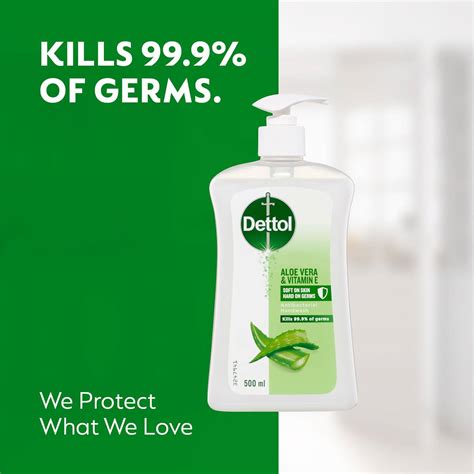 Dettol Antibacterial Liquid Hand Wash Pump Aloe Vera Vitamin E Ml