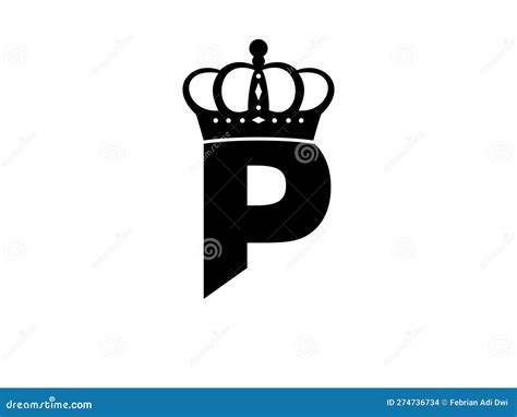 Simple Initial Letter P With Crown Logo Letter And Crown Vector