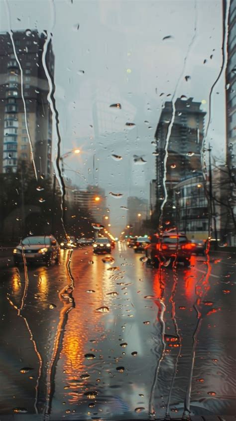 Rain scene road city architecture | Premium Photo - rawpixel