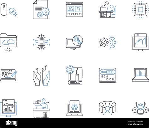 Cyber Home Line Icons Collection Security Connectivity Smart Automation Nerk Integration