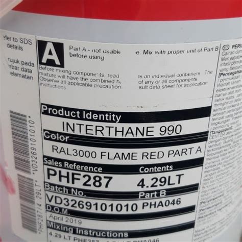 Jual International Paint Interthane Ral Flame Red Kab