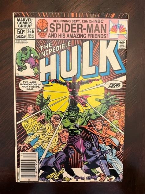 The Incredible Hulk 266 Newsstand Edition 1981 Comic Books