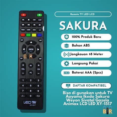 Remote Tv Sakura Weyon China Xy Sivatel Animax Gazela Aoyama Lcd