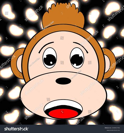 Cute Monkey Face Drawing Stock Illustration 2194957793 | Shutterstock