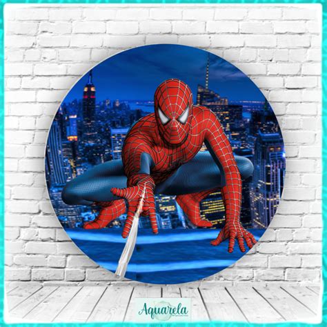 Painel Homem Aranha Fundo Pr Dios Cm Diametro Aquarela