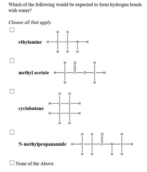 Solved Which of the following would be expected to form | Chegg.com