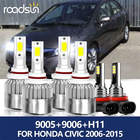 Roadsun Led Headlight Lm H K White Car Light Kit