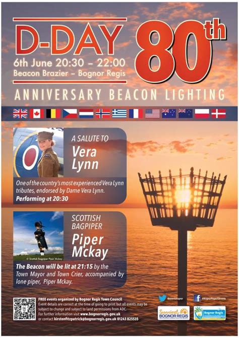 D Day Beacon Lighting 80th Anniversary Bognor Today