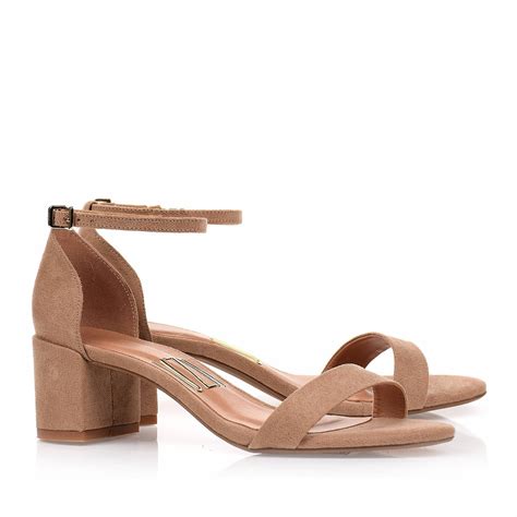 Sand Lia Salto M Dio Camur A Nude Uza Shoes Sapatos Femininos