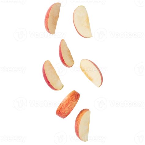 Falling Sliced Red Apple Cutout Png File 8519160 Png