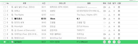 2019년 3월 13일 수요일 점심방송 선곡표