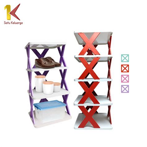 jual satu keluarga rak sepatu susun   tingkat multifungsi model