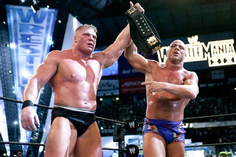 Kurt Angle Says Brock Lesnar Almost Broke His Neck With Botched Move At