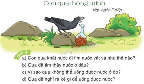 Nói và nghe Nghe kể Con quạ thông minh Tiếng Việt 2 Cánh Diều