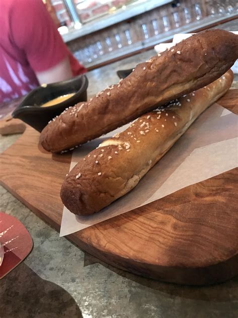 [I ate] Bavarian pretzel sticks with beer cheese dip : r/food