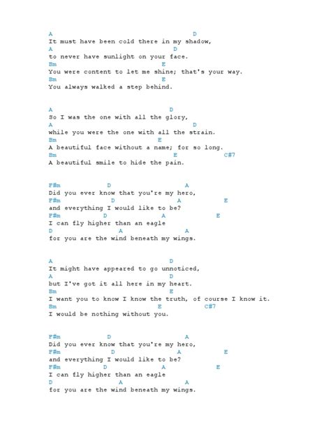 PDF Wind Beneath My Wings Chords DOKUMEN TIPS