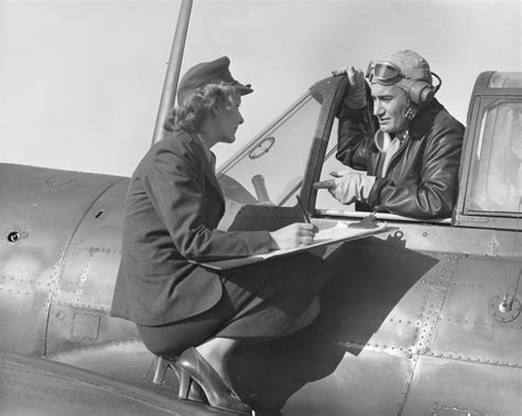 Woman Marine Checks Out Pilot Pre Flight Women Of World War Ii