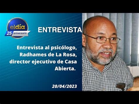 Eldia Entrevista Al Psic Logo Radhames De La Rosa Director