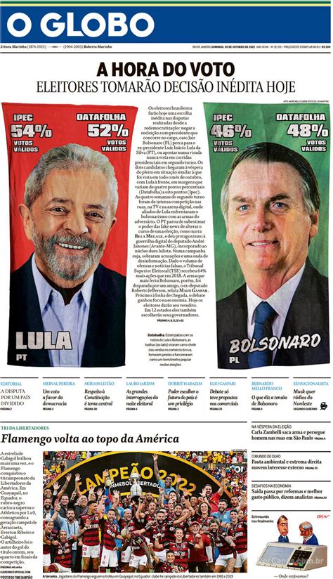 Capa O Globo Segunda De Julho De