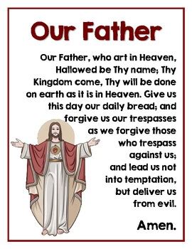 Our Father Prayer The Lord S Prayer Catholic Prayers