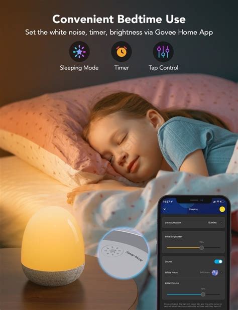 Govee RGBIC Night Smart LED svetilka z zvočnikom Wi Fi Svet svetil