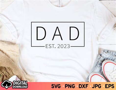 Dad Est 2023 Svg Bundle Vatertag Svg Daddy Est 2023 Etsy Schweiz