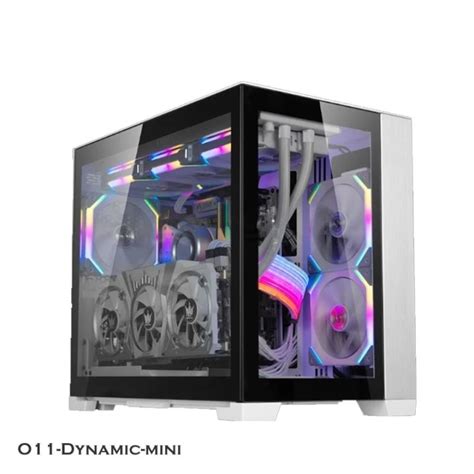 Lian Li O11เมนบอร์ดเคสคอมพิวเตอร์เล่นเกมไดนามิกสนับสนุน Itx Matx Atx E Atx ตู้เกมคอมพิวเตอร์ Diy