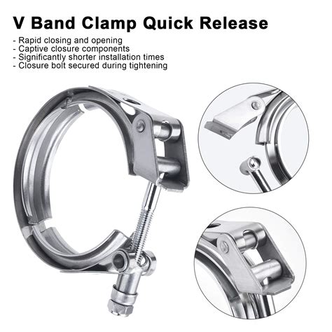 Evil Energy Inch Stainless Steel Exhaust V Band Clamp Quick Release